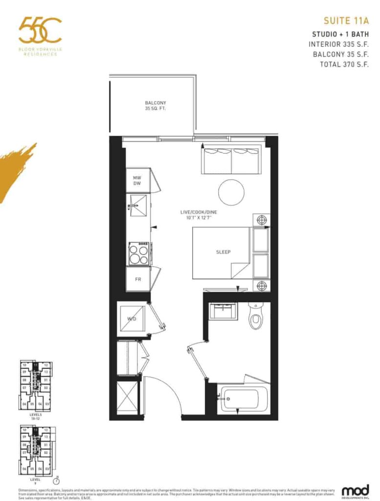 55C Condos Bloor Yorkville Residences floor plan 11a